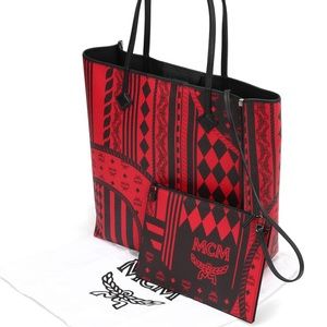 MCM Red and Black Tote. Only selling the clutch.